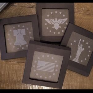 Brand New Slate Americana Coasters